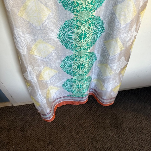 NWT ARYN K 100% Silk Deep V Printed Maxi Dress Size XS - Picture 7 of 16